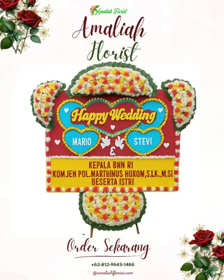 Papan Bunga Pernikahan Pagerluyung